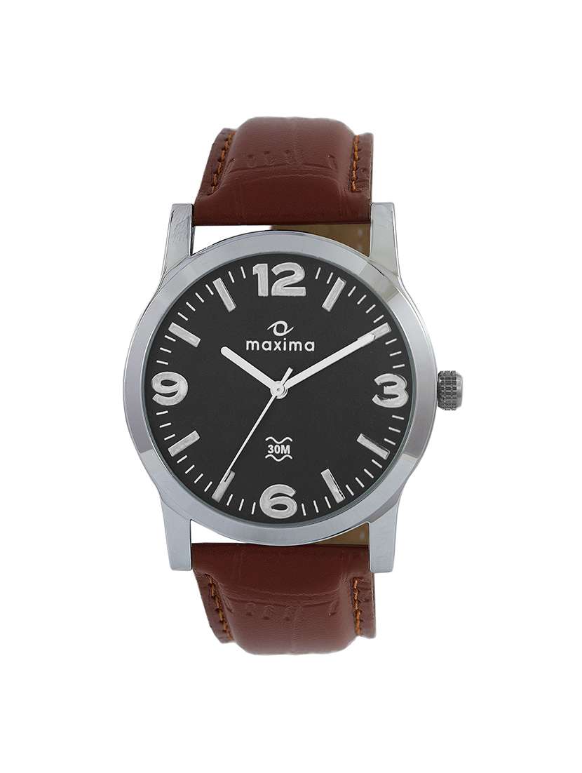 Buy online Maxima Attivo Collection Black Dial Watch For Men