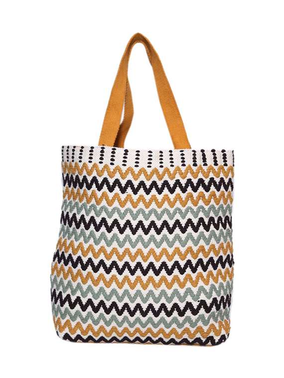 multi colored cotton tote