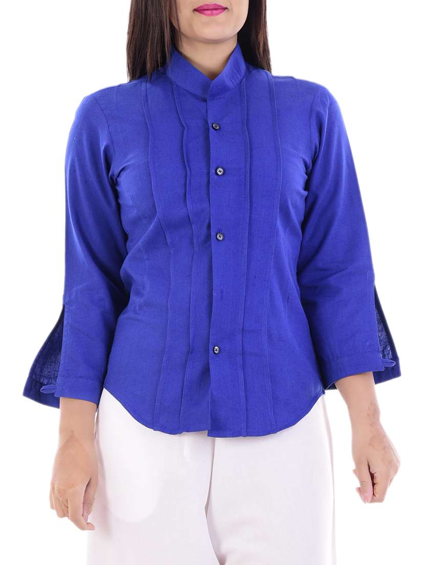 blue cotton shirt