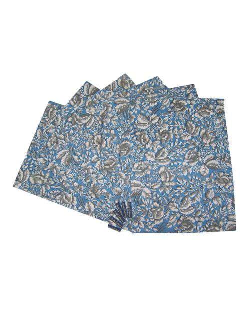 floral printed set of 6 cotton table mat - 13382828 - Standard Image - 0