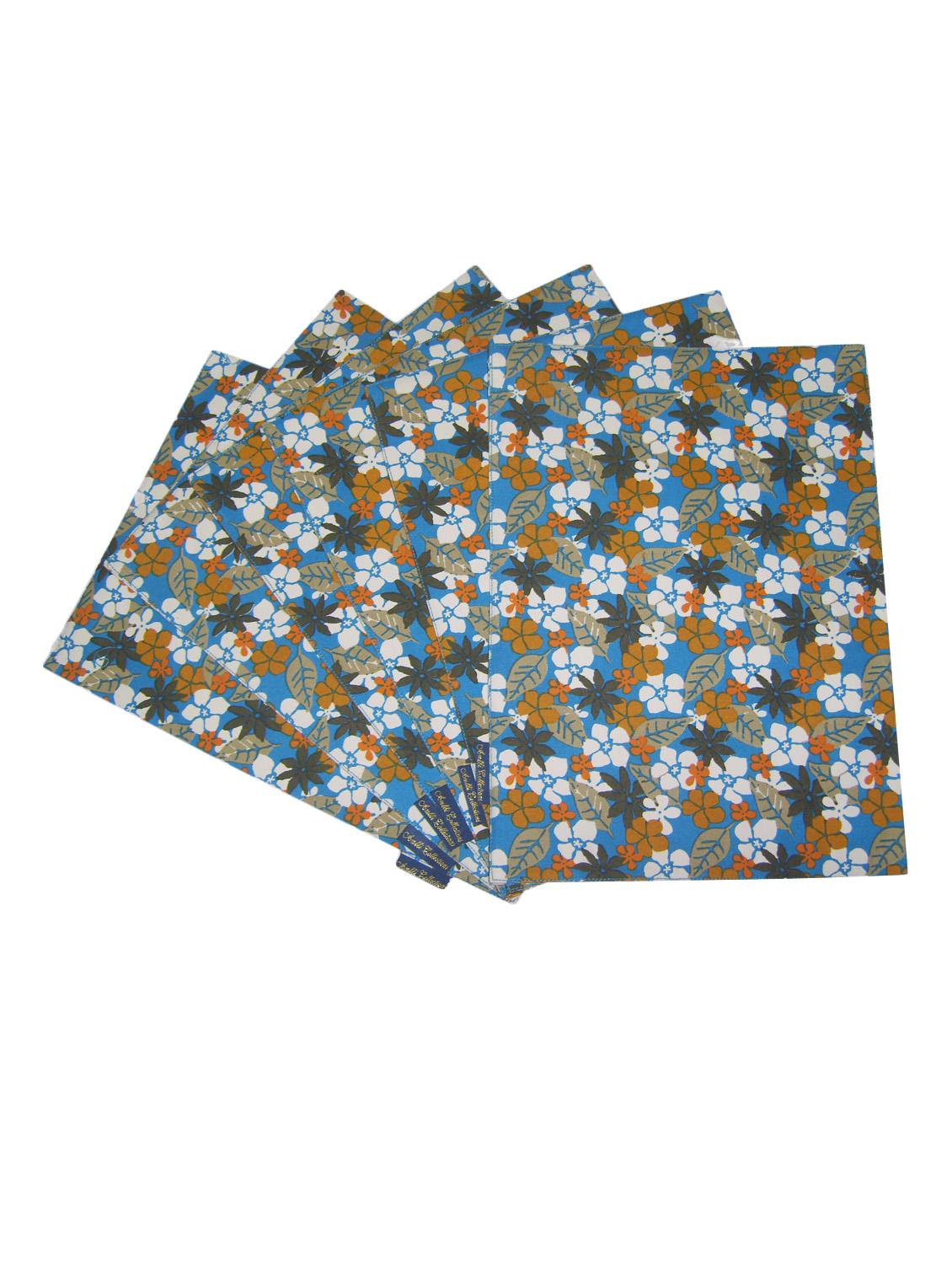 floral printed set of 6 cotton table mat - 13382829 -  Zoom Image - 0