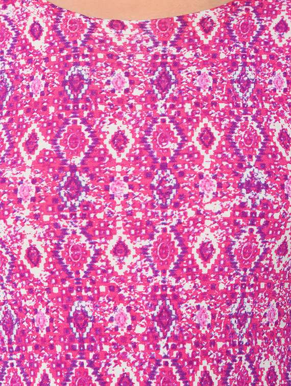 women's all over print round neck t-shirt - 13394115 - Standard Image - 3