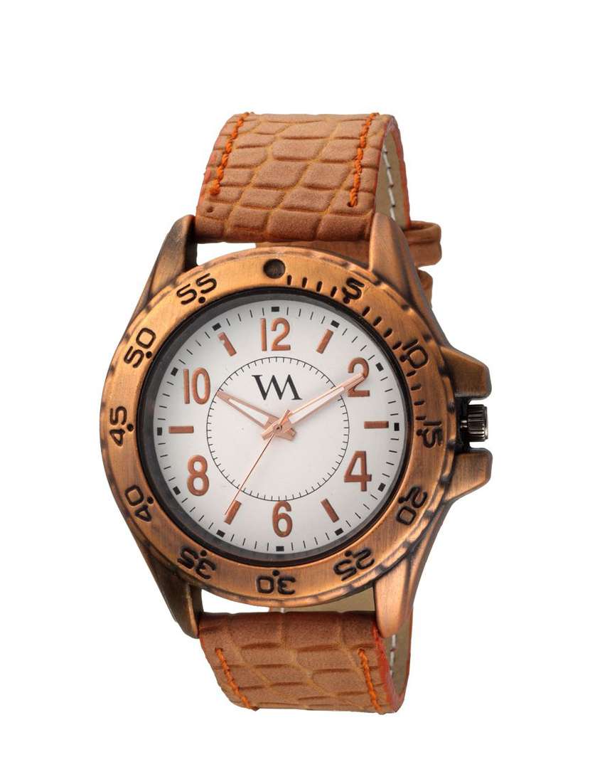 watch me white dial brown leather watch for men wmal-220twm - 13394364 - Zoom Image - 0
