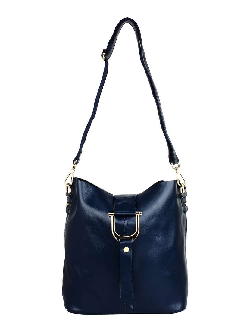 blue leatherette  handbag