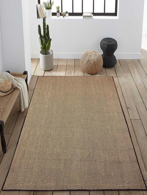 saral home premium quality modern jute n cotton made floor carpet - 13409042 - Standard Image - 0