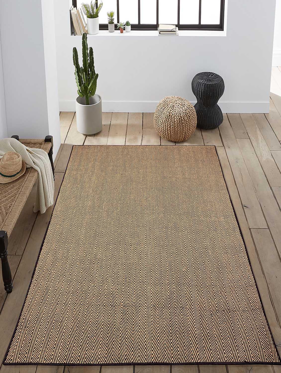 saral home premium quality modern jute n cotton made floor carpet - 13409042 - Zoom Image - 0