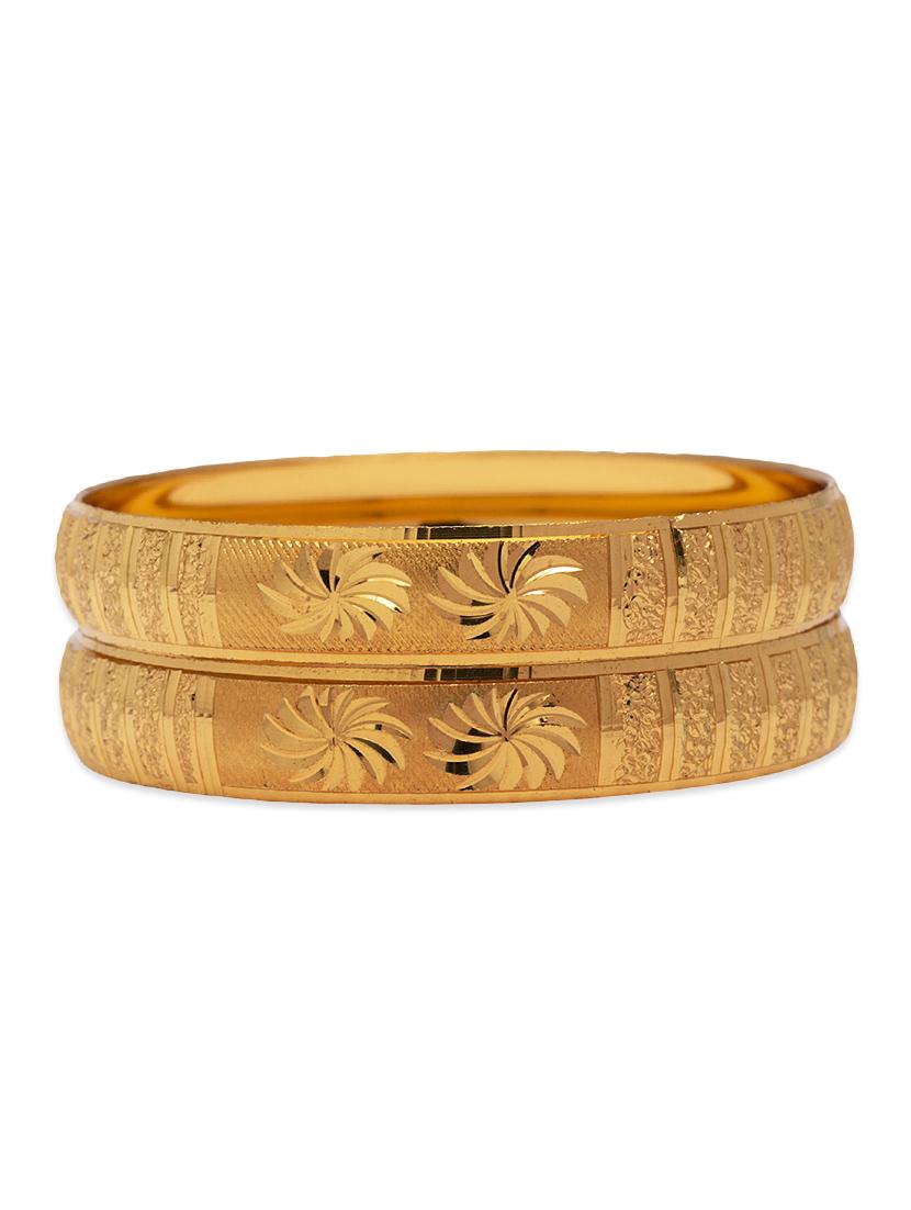 traditional designer original look golden bangles