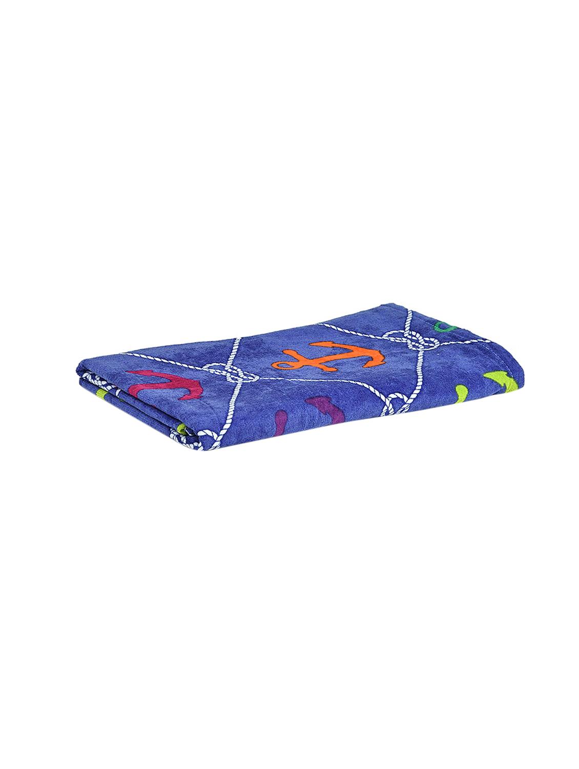 first row blue cotton bath towel - 13419363 - Zoom Image - 0