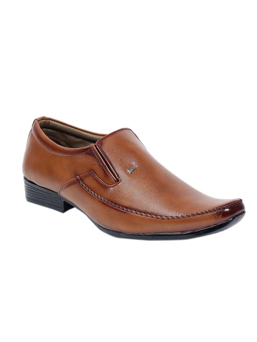 tan Leather formal slip on