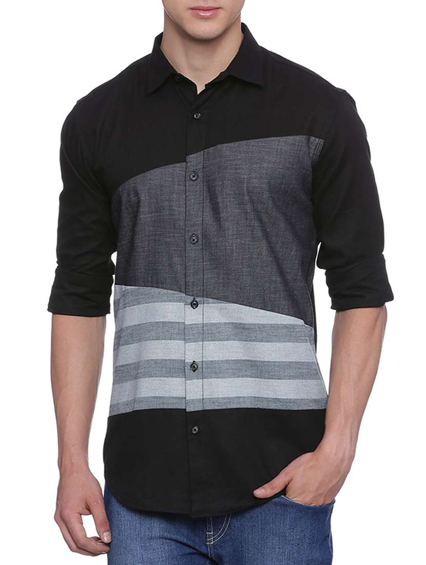 black cotton casual shirt