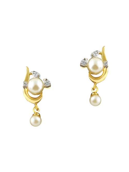 gold brass drop earring - 13429809 -  Standard Image - 0