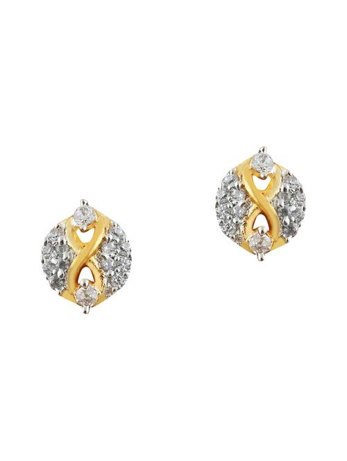 gold brass studs earring - 13429828 -  Standard Image - 0