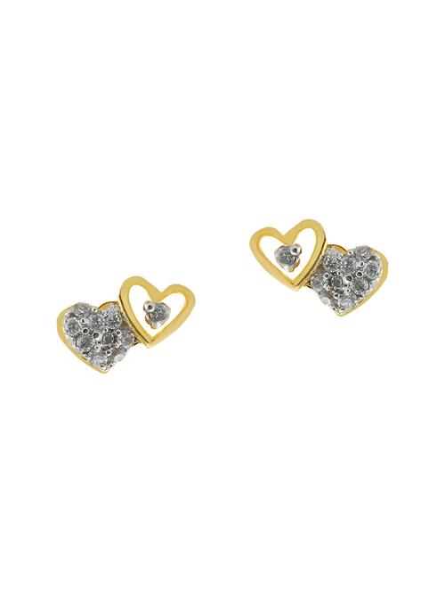 gold brass studs earring - 13429834 - Standard Image - 0