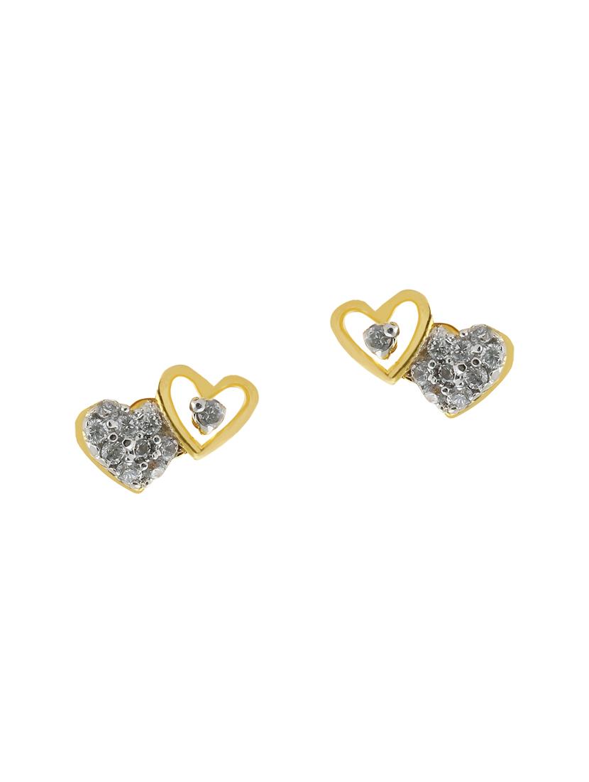gold brass studs earring - 13429834 - Zoom Image - 0