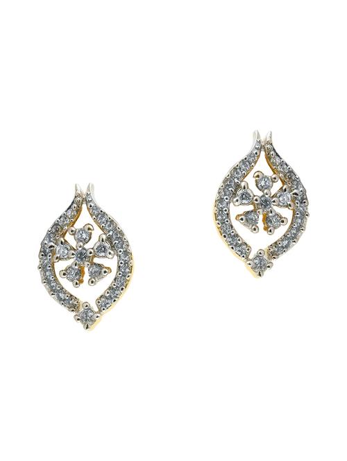 gold brass studs earring - 13429839 - Standard Image - 0