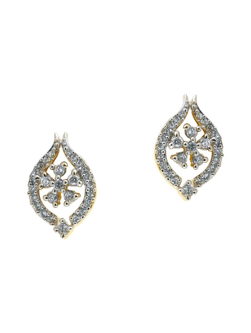 gold brass studs earring - 13429839 - Zoom Image - 0