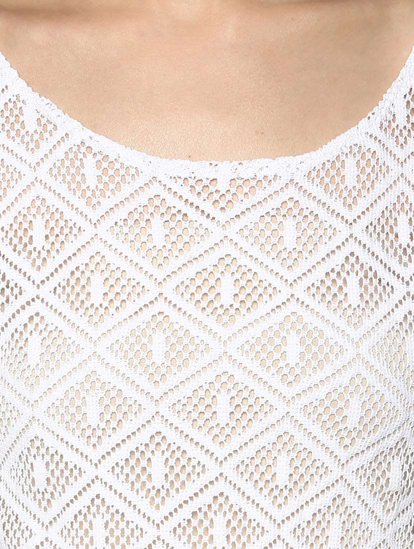 white cotton lace top - 13435524 - Standard Image - 3