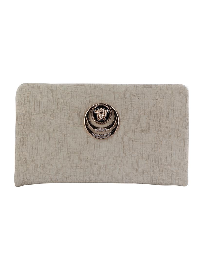 cream shimmer clutch - 13437706 -  Zoom Image - 0