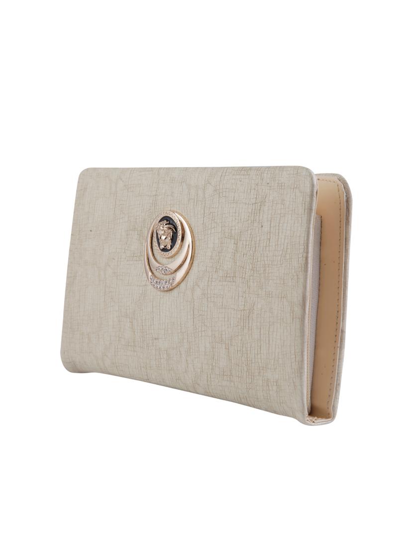 cream shimmer clutch - 13437706 - Standard Image - 3
