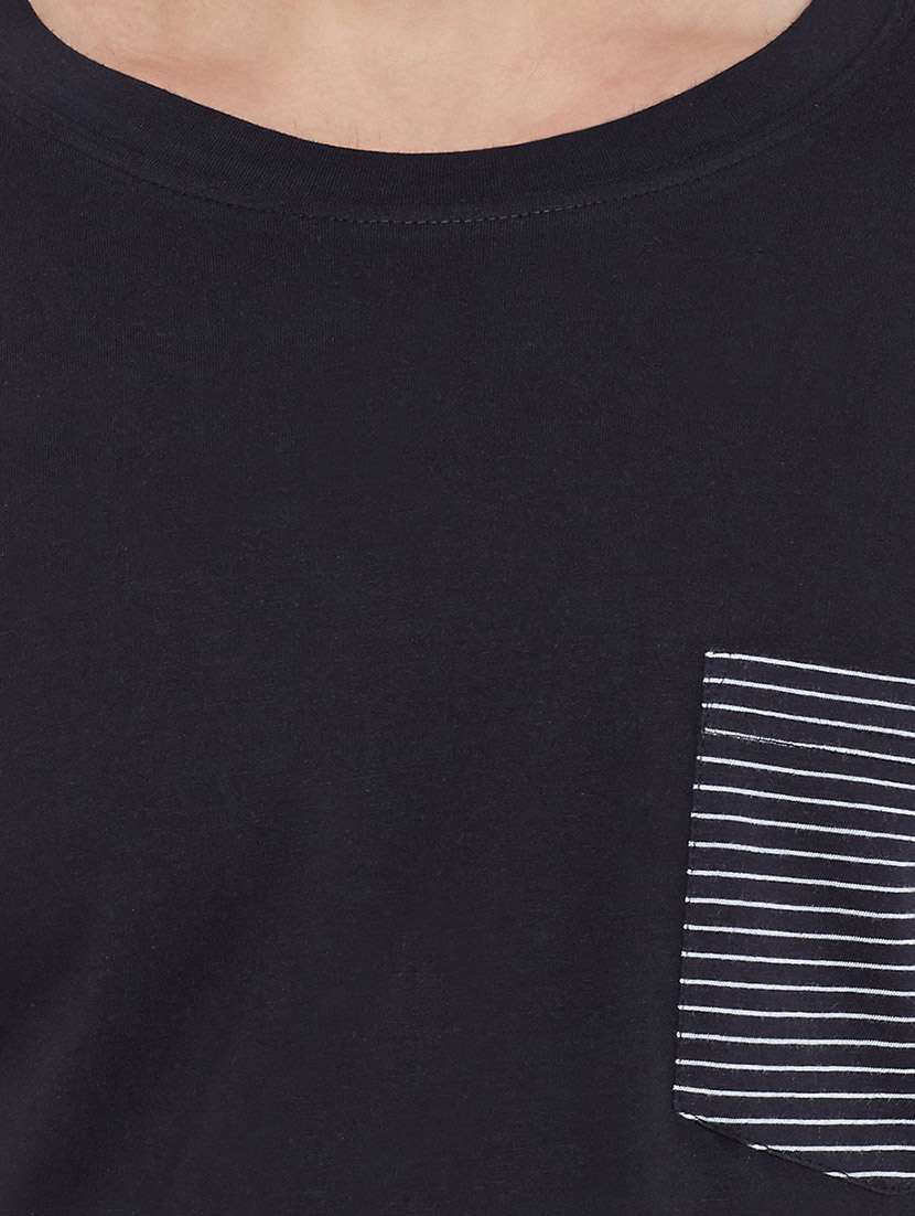 black cotton blend t-shirt - 13444764 - Standard Image - 3
