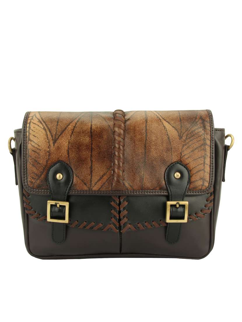 brown satin satchel