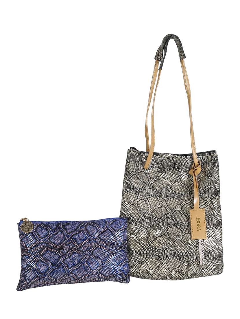 beige leatherette tote - 13445777 - Zoom Image - 0