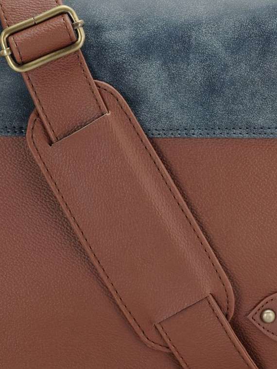 brown leatherette sling bag - 13447726 - Standard Image - 3