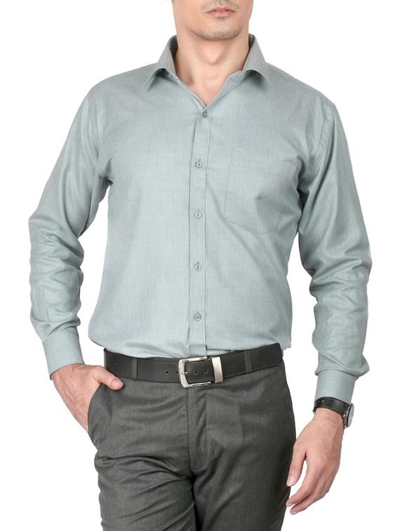 grey cotton formal shirt - 13449972 - Zoom Image - 0