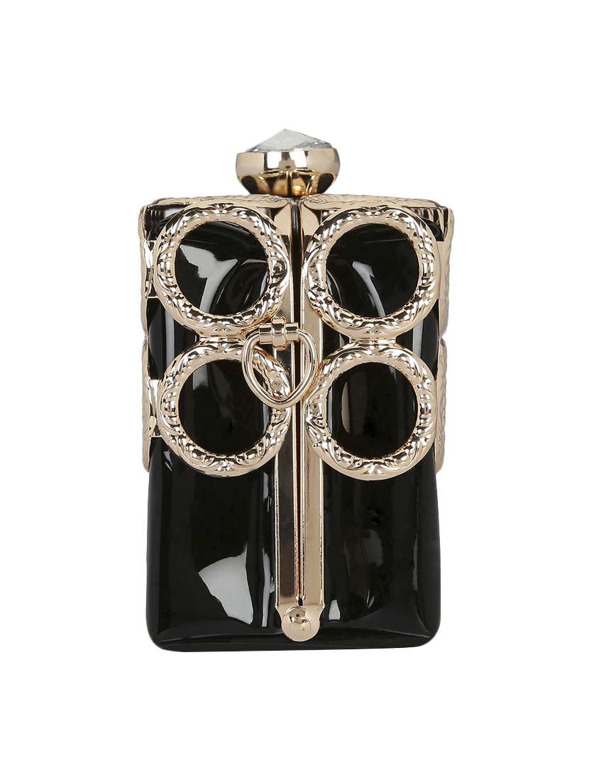 black metal clutch - 13454986 - Standard Image - 3