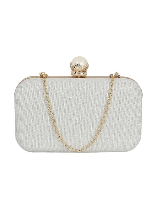 white metal clutch - 13455001 - Standard Image - 0