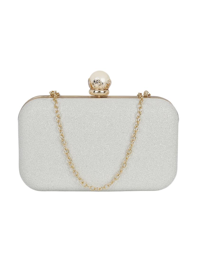 white metal clutch - 13455001 - Zoom Image - 0