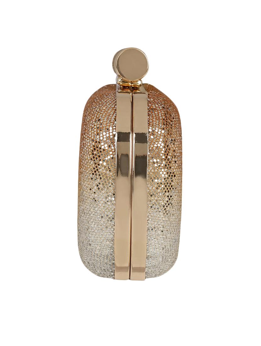 gold metal clutch - 13455006 - Standard Image - 3