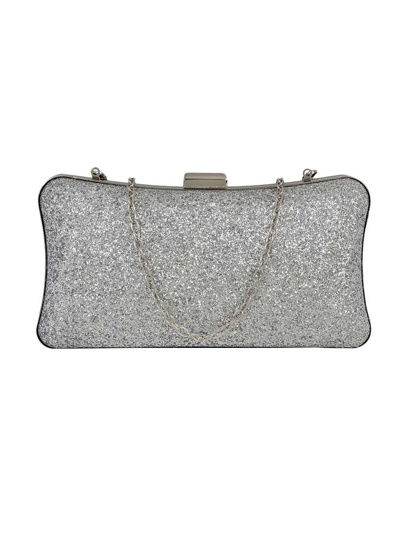 silver metal clutch - 13455007 -  Zoom Image - 0