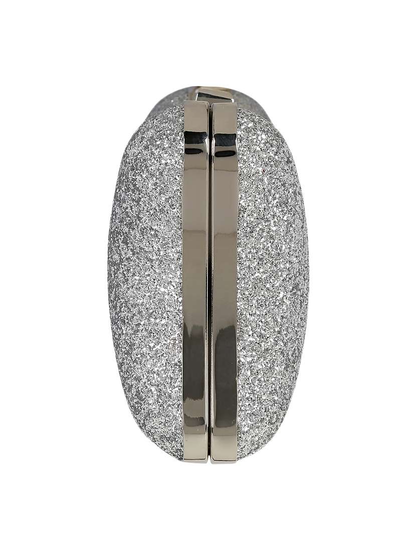 silver metal clutch - 13455007 - Standard Image - 3