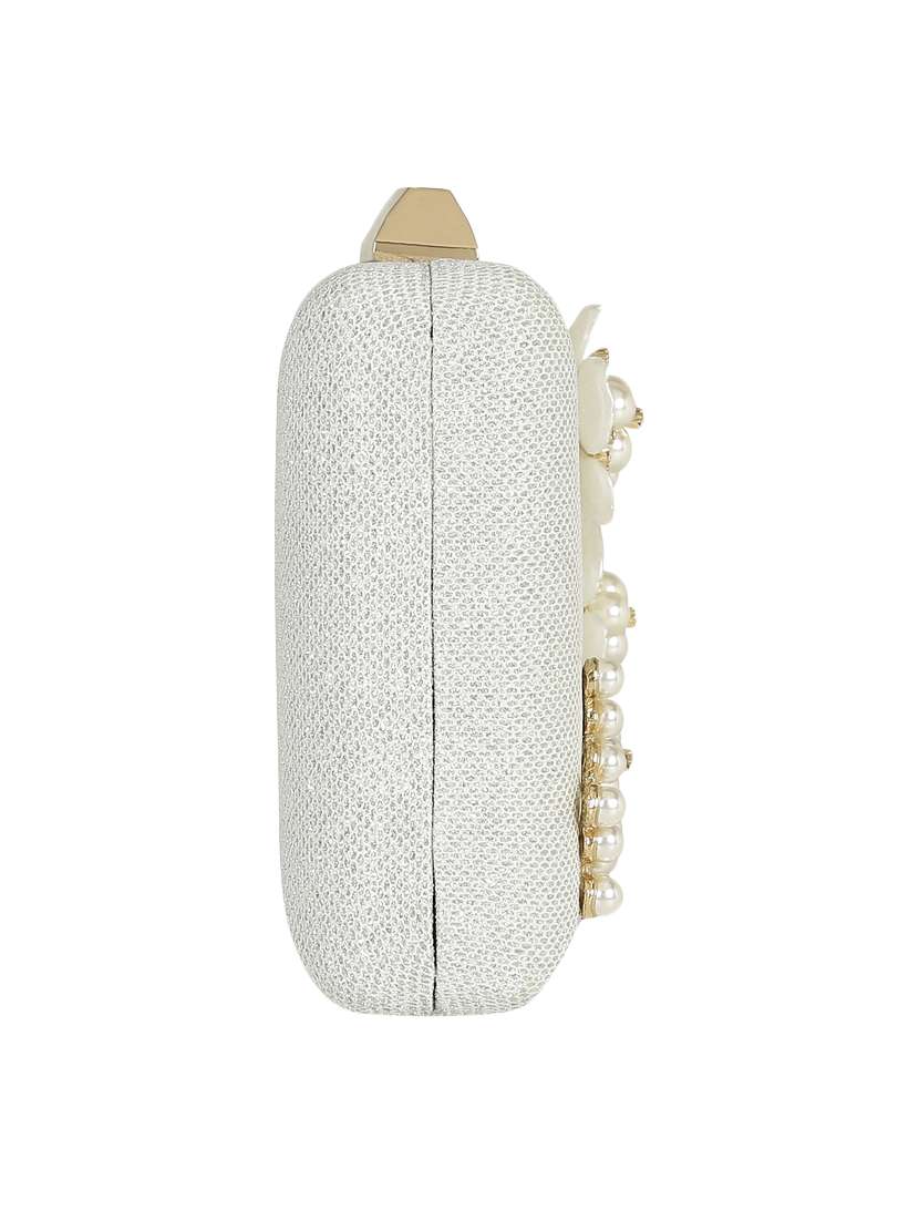 white metal clutch - 13455014 - Standard Image - 3