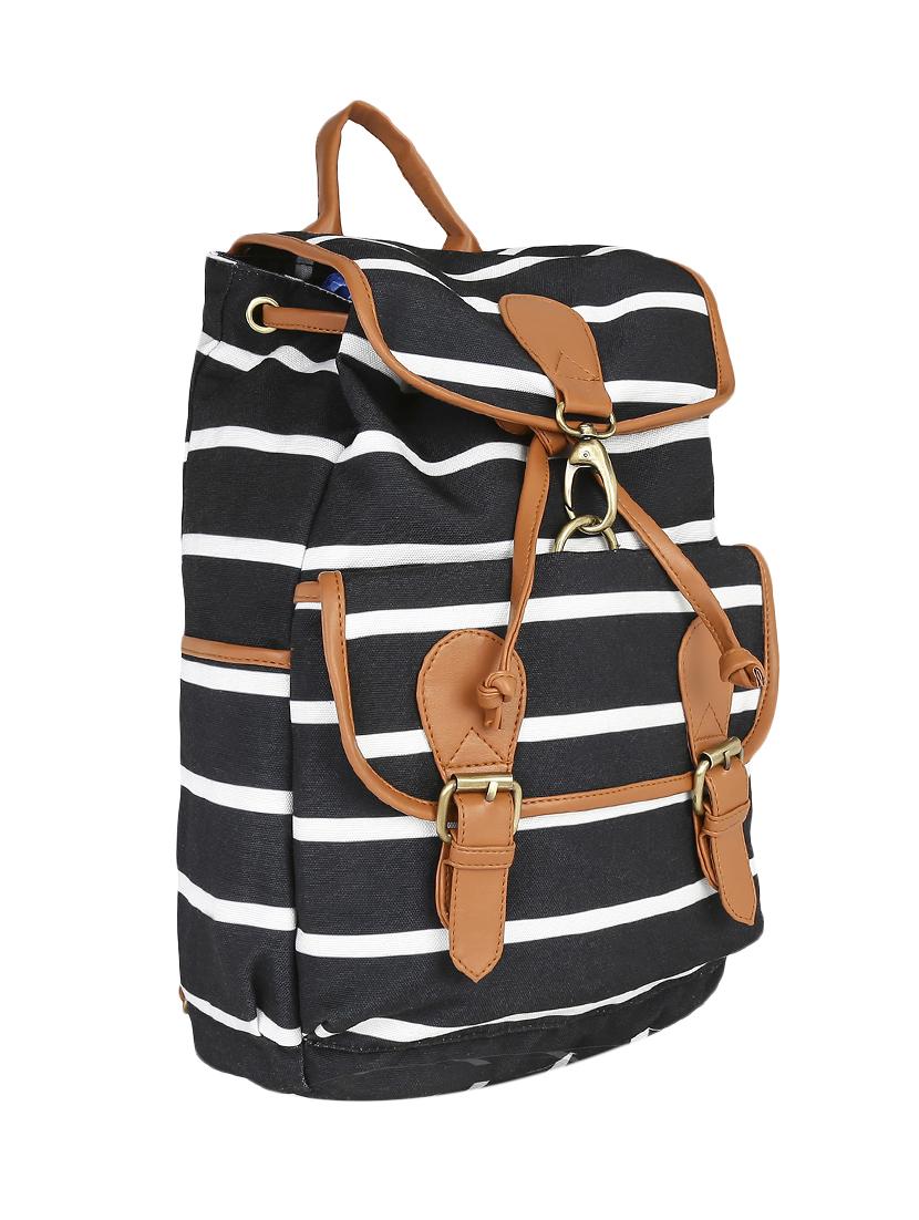 black canvas fashion backpack - 13455020 - Standard Image - 3