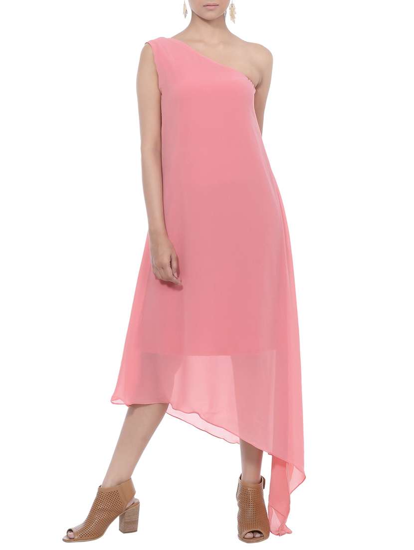 pink viscose dress