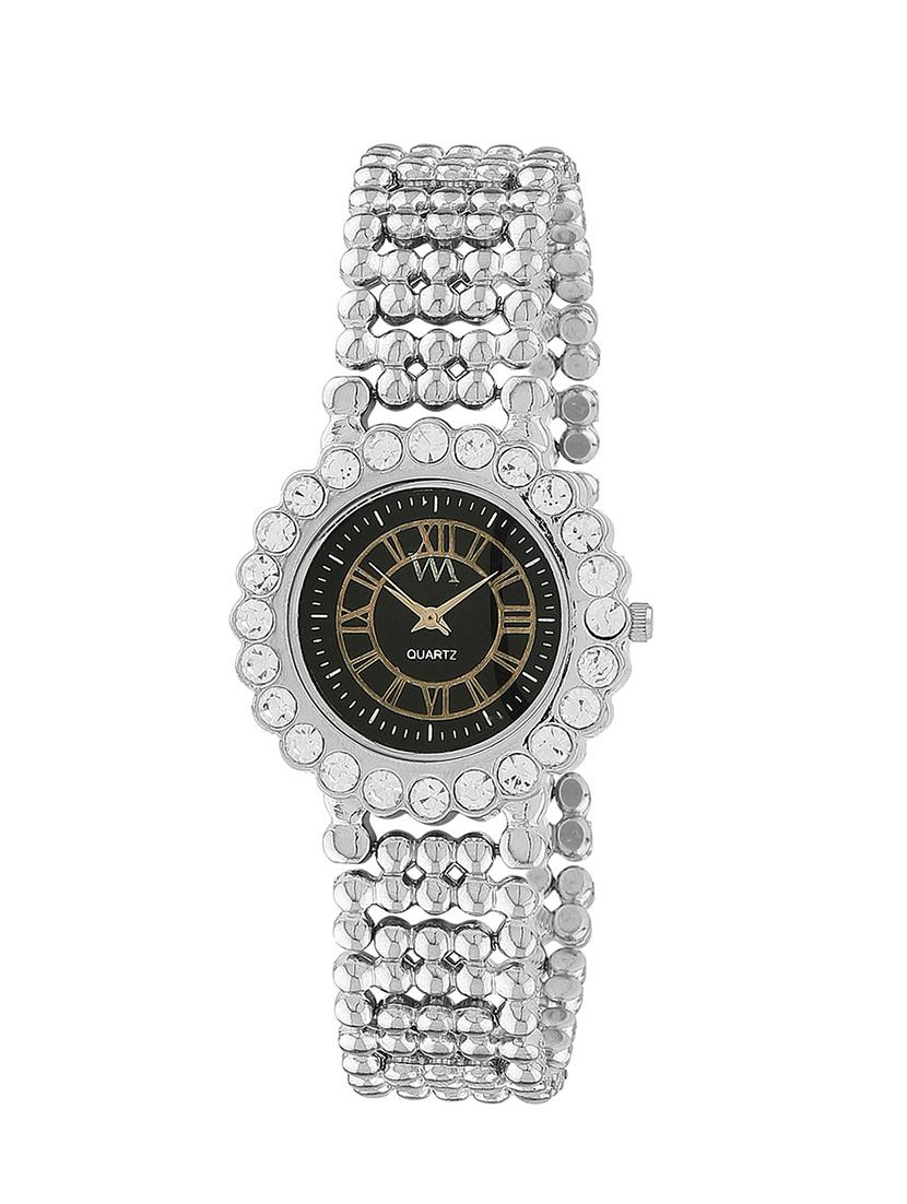 watch me silver metal black dial watch for women wmal-142 - 13459108 - Zoom Image - 0