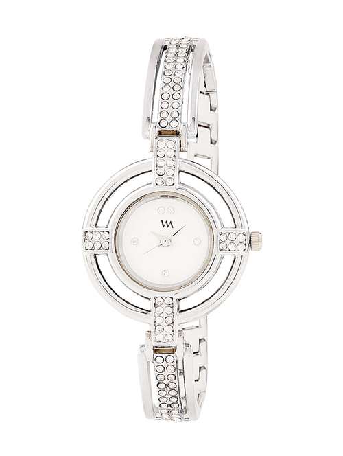 watch me silver metal white dial watch for women wmal-132 - 13459126 - Standard Image - 0