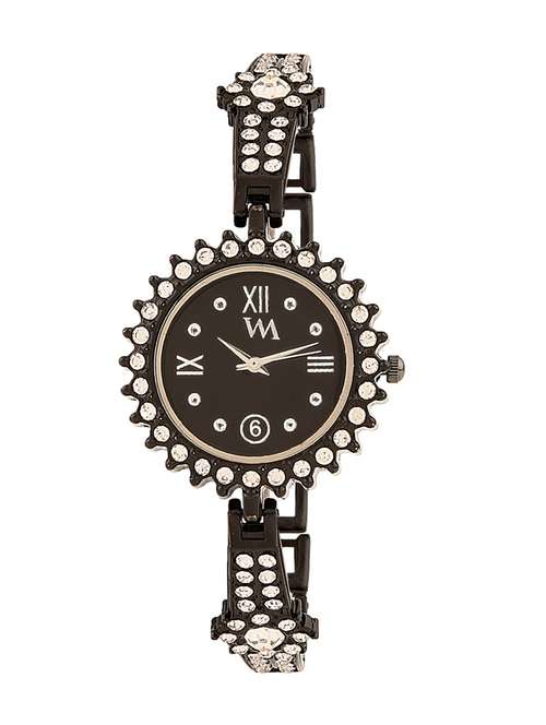 watch me black metal black dial watch for women wmal-124 - 13459143 - Standard Image - 0