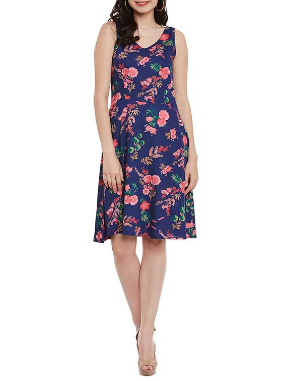 floral a-line dress