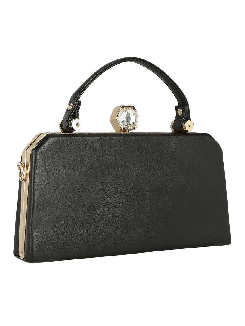 black leatherette handbag - 13464681 -  Standard Image - 3