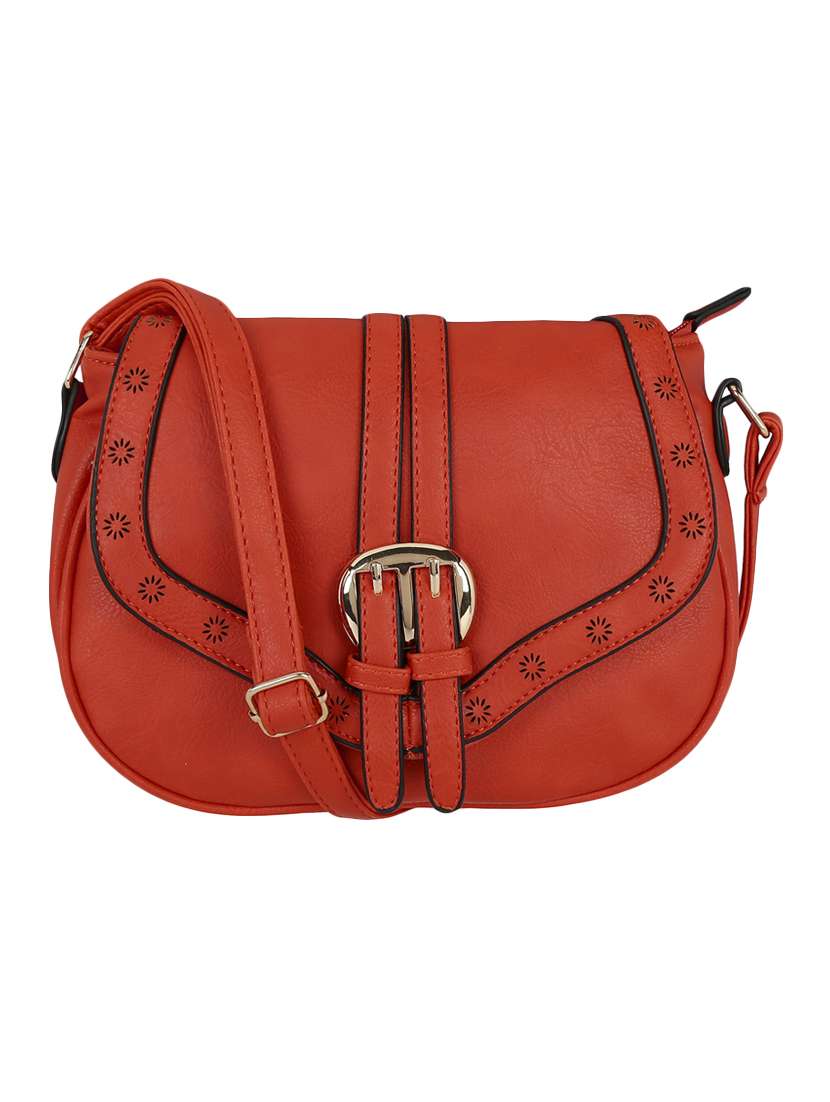 orange leatherette sling bag - 13464685 -  Zoom Image - 0