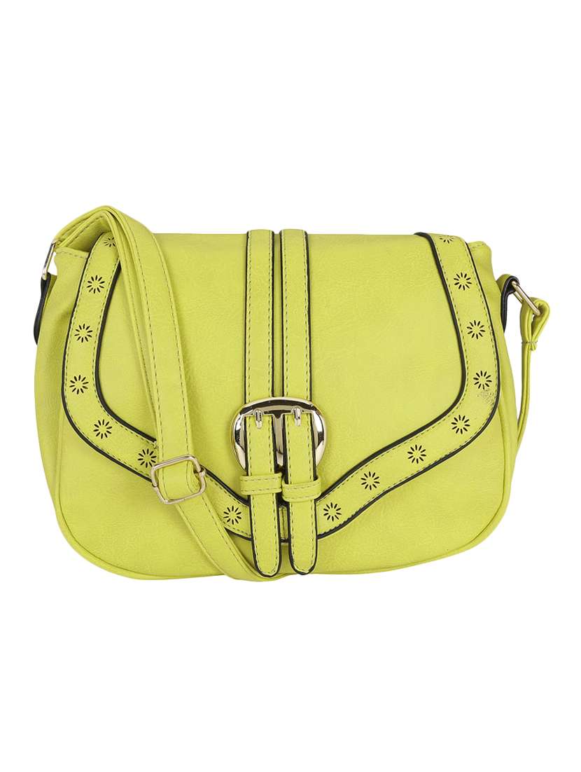 yellow leatherette sling bag - 13464689 - Zoom Image - 0