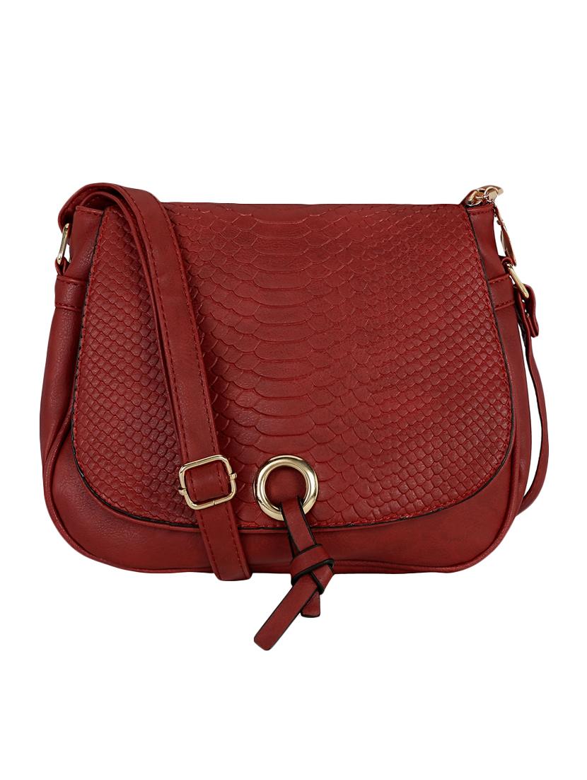red leatherette sling bag - 13464690 -  Zoom Image - 0