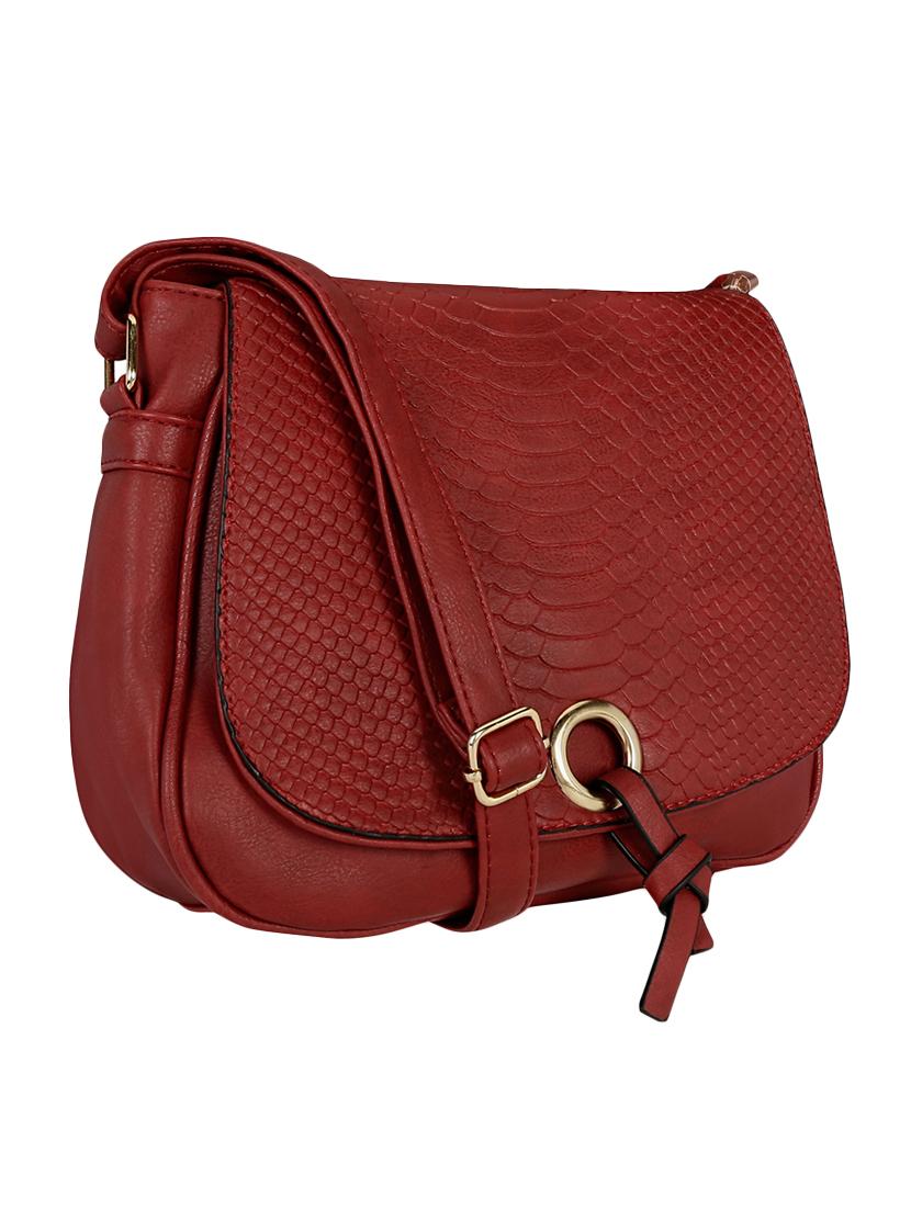 red leatherette sling bag - 13464690 - Standard Image - 3