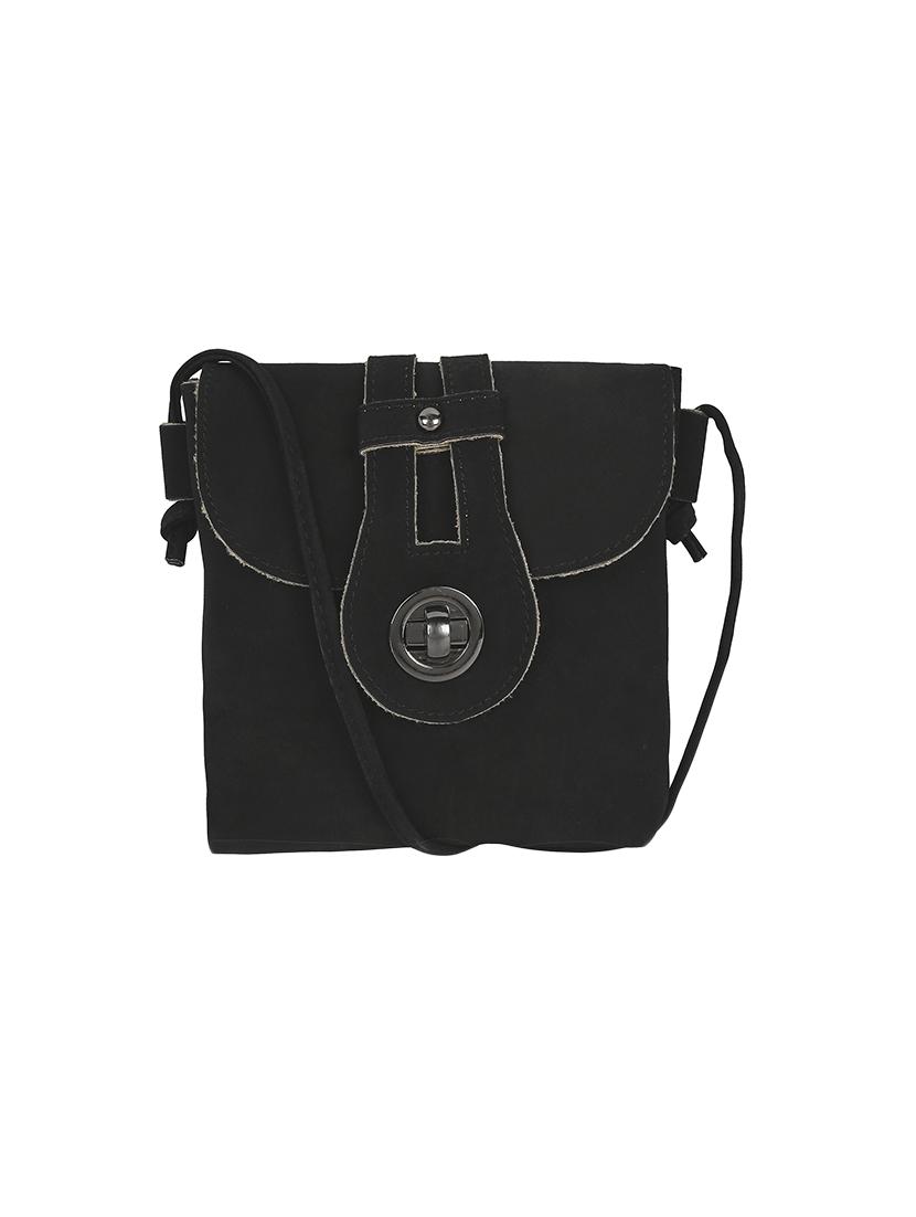 black leatherette sling bag - 13464701 - Zoom Image - 0