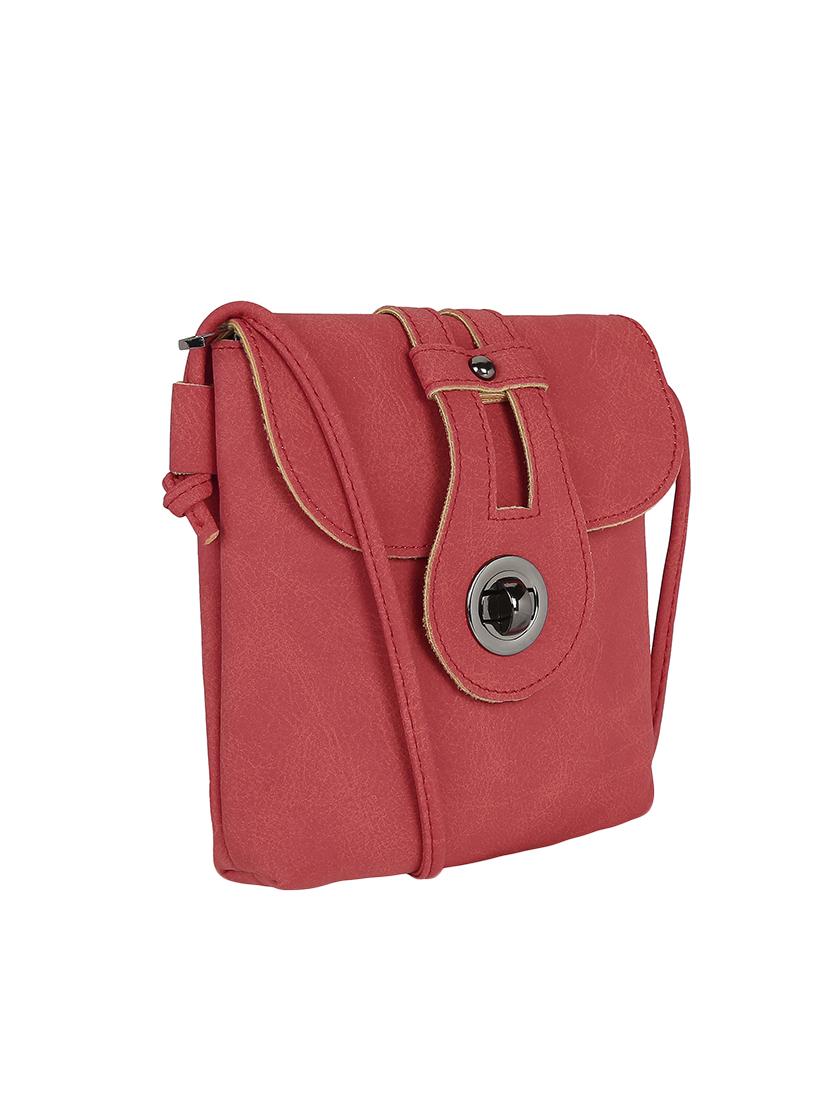 red leatherette sling bag - 13464703 - Standard Image - 3