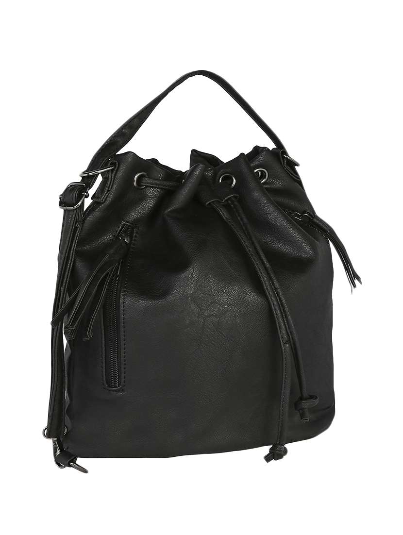 black leatherette sling bag - 13464705 -  Standard Image - 3