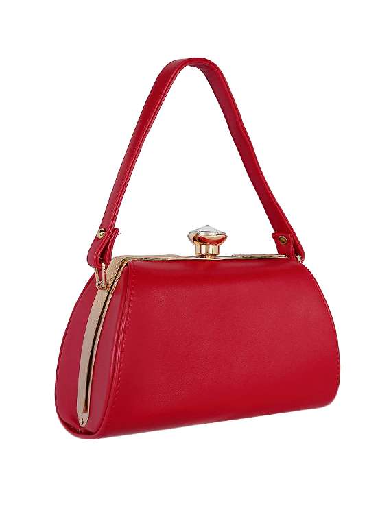 red leatherette handbag - 13465891 - Standard Image - 3